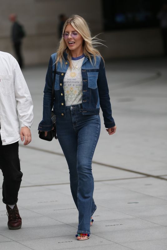 MOLLIE KING in Double Denim Out in London 06/07/2018