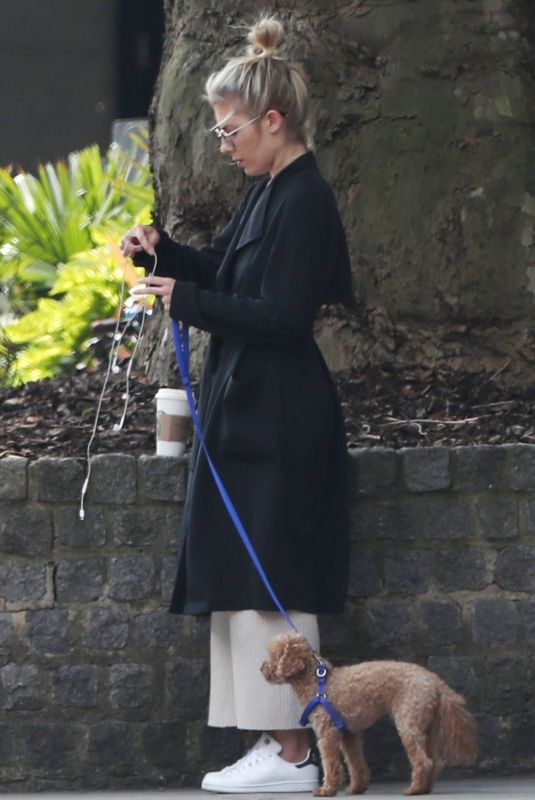 MOLLIE KING Out with Her Dog in London 06/08/2018