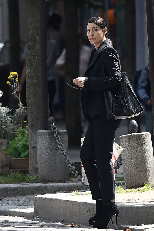 MONICA BELLUCCI Out Shopping in Paris 06/07/2018