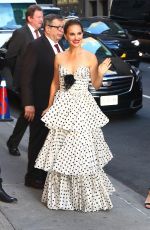 NATALIE PORTMAN Arrives at Stephen Colbert Show in New York 06/14/2018