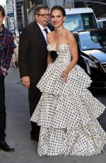 NATALIE PORTMAN Arrives at Stephen Colbert Show in New York 06/14/2018