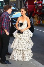 NATALIE PORTMAN Arrives at Stephen Colbert Show in New York 06/14/2018