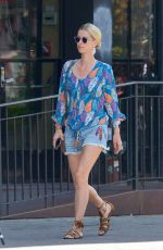 NICKY HILTON in Denim Shorts Out in New York 06/25/2018