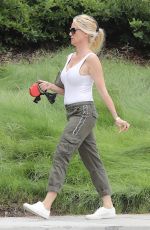 NICOLLETTE SHERIDAN Out with Her Dog in Calabasas 06/23/2018