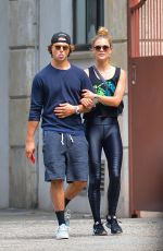 NINA AGDAL and Jack Brinkley-Cook Leaves a Gym in New York 06/08/2018