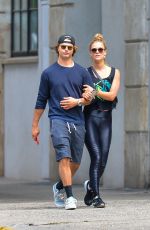 NINA AGDAL and Jack Brinkley-Cook Leaves a Gym in New York 06/08/2018