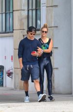 NINA AGDAL and Jack Brinkley-Cook Leaves a Gym in New York 06/08/2018