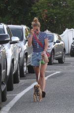 NINA AGDAL Out with Her Dog in New York 06/17/2018