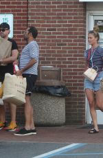 NINA AGDAL Out with Her Dog in New York 06/17/2018