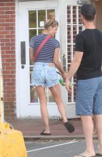 NINA AGDAL Out with Her Dog in New York 06/17/2018
