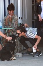 NINA DOBREV at Bluestone Lane Coffee Shop in Studio City 06/21/2018