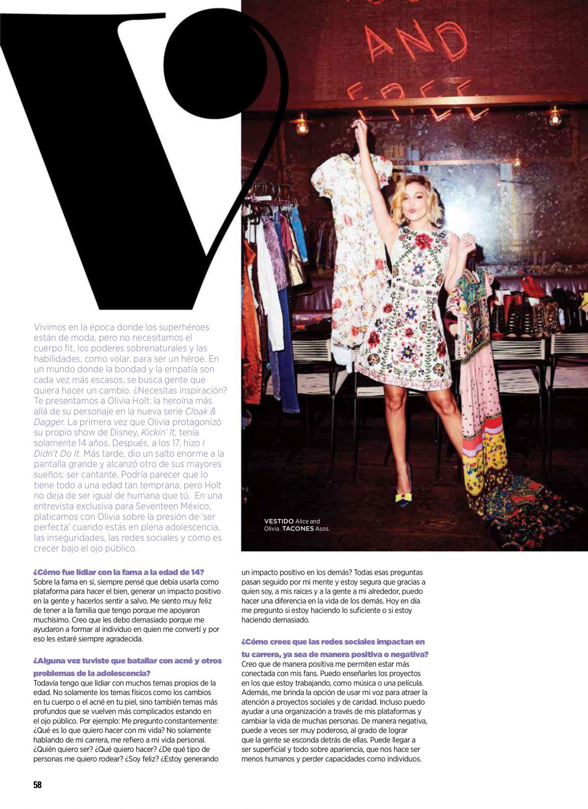 OLIVIA HOLT in Seventeen Magazine, Mexico July 2018 – HawtCelebs