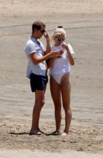 PIXIE LOTT in Swimsuit at a Beach in Los Angeles 06/25/2018