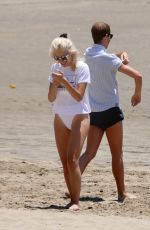 PIXIE LOTT in Swimsuit at a Beach in Los Angeles 06/25/2018