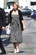 Pregnant CLAIRE DANES Arrives at Jimmy Kimmel Live in Los Angeles 05/31/2018