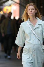 Pregnant CLAIRE DANES in Jumpsuit Out in New York 06/12/2018