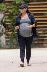 Pregnant EVA LONGORIA at a Park in Beverly Hills 06/16/2018
