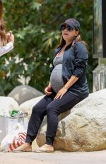 Pregnant EVA LONGORIA at a Park in Beverly Hills 06/16/2018