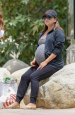 Pregnant EVA LONGORIA at a Park in Beverly Hills 06/16/2018