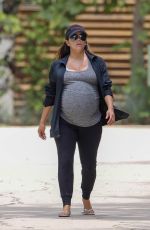 Pregnant EVA LONGORIA at a Park in Beverly Hills 06/16/2018