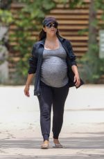 Pregnant EVA LONGORIA at a Park in Beverly Hills 06/16/2018