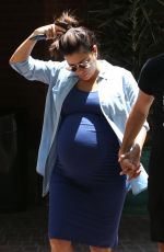 Pregnant EVA LONGORIA Leaves a Doctors Office in Beverly Hills 06/14/2018