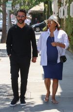 Pregnant EVA LONGORIA Out for Lunch at Porta Via in Beverly Hills 06/07/2018