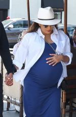 Pregnant EVA LONGORIA Out for Lunch at Porta Via in Beverly Hills 06/07/2018
