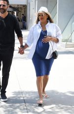 Pregnant EVA LONGORIA Out for Lunch at Porta Via in Beverly Hills 06/07/2018