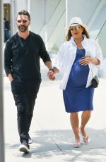 Pregnant EVA LONGORIA Out for Lunch at Porta Via in Beverly Hills 06/07/2018