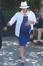 Pregnant EVA LONGORIA Out for Lunch at Porta Via in Beverly Hills 06/07/2018