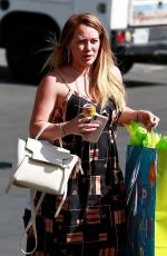 Pregnant HILARY DUFF Arrives at a Birthday Party in Sherman Oaks 06/15/2018