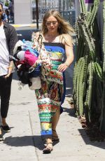 Pregnant HILARY DUFF Arrives at a Cleaners in West Hollywood 06/28/2019