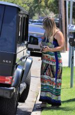 Pregnant HILARY DUFF Arrives at a Cleaners in West Hollywood 06/28/2019