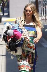 Pregnant HILARY DUFF Arrives at a Cleaners in West Hollywood 06/28/2019