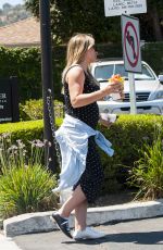 Pregnant HILARY DUFF at a Fruit Stand in Los Angeles 06/27/2018