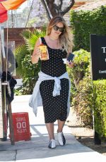Pregnant HILARY DUFF at a Fruit Stand in Los Angeles 06/27/2018