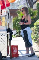 Pregnant HILARY DUFF at a Fruit Stand in Los Angeles 06/27/2018