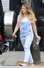 Pregnant HILARY DUFF Leaves Fitbox in Los Angeles 06/15/2018