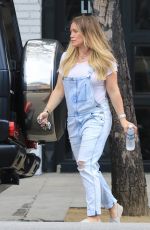 Pregnant HILARY DUFF Leaves Fitbox in Los Angeles 06/15/2018