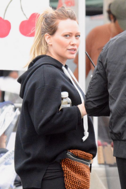 Pregnant HILARY DUFF Out and About in Los Angeles 06/17/2018