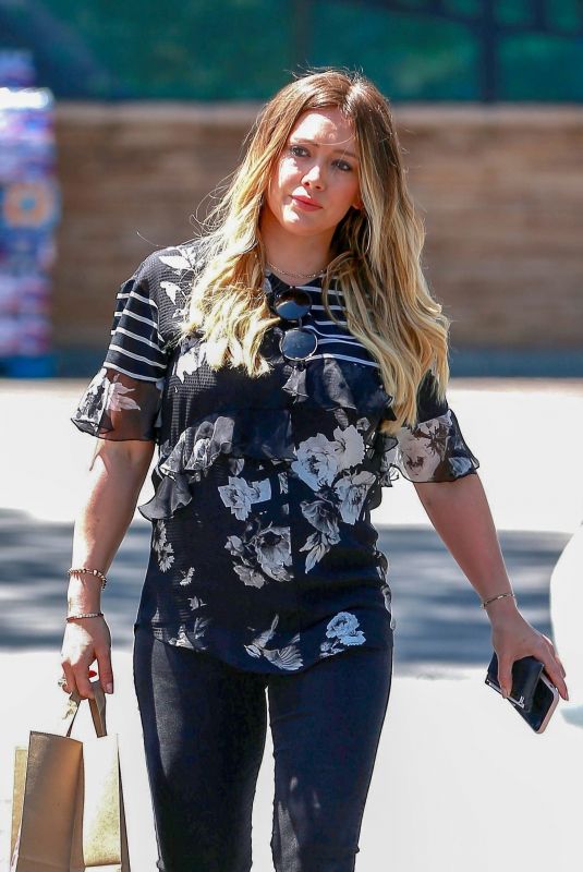 Pregnant HILARY DUFF Out and About in Studio City 06/10/2018