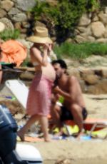 Pregnant KATE HUDSON at a Beach in Mykonos 06/17/2018