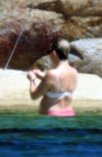 Pregnant KATE HUDSON at a Beach in Mykonos 06/17/2018