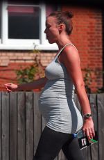 Pregnant ROSIE JONES Out and About in London 06/13/2018