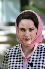 RACHEL BROSNAHAN on the Set of The Marvelous Mrs Maisel Season 2 in New York 06/21/2018