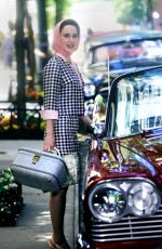 RACHEL BROSNAHAN on the Set of The Marvelous Mrs Maisel Season 2 in New York 06/21/2018