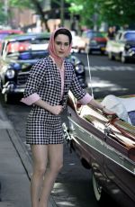 RACHEL BROSNAHAN on the Set of The Marvelous Mrs Maisel Season 2 in New York 06/21/2018