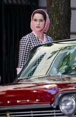 RACHEL BROSNAHAN on the Set of The Marvelous Mrs. Maisel in New York 06/14/2018