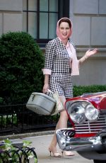 RACHEL BROSNAHAN on the Set of The Marvelous Mrs. Maisel in New York 06/14/2018